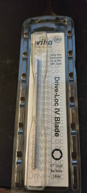 28011 Wiha 3mm Nutdriver Drive-loc Iv Blade Made In Germany