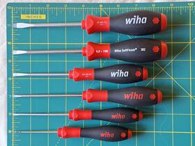 30223 Wiha Softfinish Slotted Screwdriver 2.0 3.0 4.0 4.5 6.0 And 6.5 Mm Set Of 6