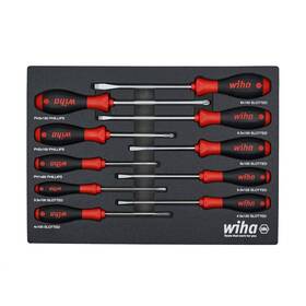 30280 Wiha Softfinish Cushion Grip Screwdriver Tray Set 10-piece
