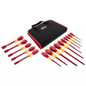 Wiha 313052258238 15-piece Insulated Soft Finish Screwdriver Set And Nut Driver