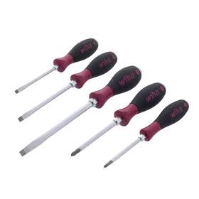 Wiha 313107675607 Microfinish Xheavy Duty Slotted And Phillips Screwdriver Set 5-piece