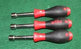 Wiha 34132 Lot Of Three 343z Soft Finish Nut Driver 1/2 X 70 Made In Germany