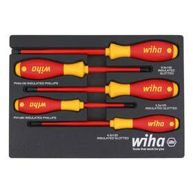 Wiha 445022455477 1000-volt Insulated Soft Finish Screwdriver Tray Set Includes Slotted Phillips