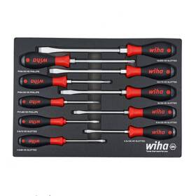 53180 Wiha Screwdriver Set Heavy-duty Soft-finish Cushion Grip With Tray 10-piece