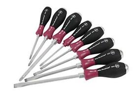 53398 Wiha Screwdriver Set Slotted And Phillips Heavy Duty Micro Finish