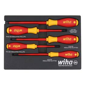 Wiha 711182006628 5-piece Insulated Soft Finish Screwdriver Tray Set Includes Slotted Phillips