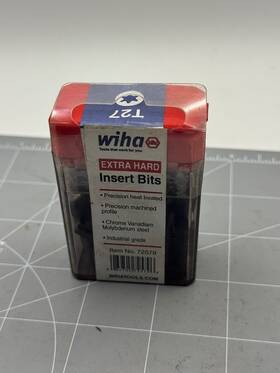 72579 Wiha Insert Bits T27 X25mm Torx 1/4 Hex Drive Chrome Vanadium Steel-30pk