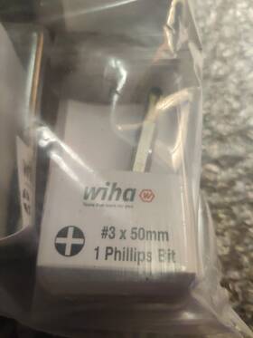74163 Wiha Phillips Insert Bit Diamond Coated #3 X 50mm Germany