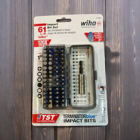 76868 Wiha New 61 Piece Impact Bit Set Gobox Torx Hex Screwdriver Tips Tools