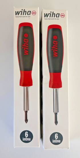 77890 Wiha 2 Softfinish 6-in-1 Multi Bit Screw Nut Driver Made In Usa