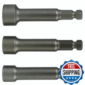 Wiha B0033pr4gm 70492 Nut Setter Magnetic 3 Piece Set 1/4 5/16 3/8 X 6 Oal On Hex Drive