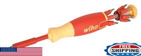 B075ffcd9l Wiha 38050 14 Piece Insulated Pop-up Bit Holder Set Slotted Phillips Square Pozi