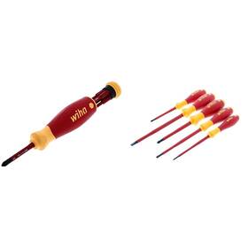 B0d78jgp47 Wiha 6-pc 28345 Insulated Slimline Multi-driver And 5-pc 32091 1000v Screwdriver