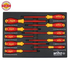32080 Wiha Tools 50 Insulated Softfinish Cushion Grip Screwdriver Tray Set 10