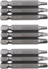 Wolfride 3 Set Of 3pcs Square Head Screwdriver Bits 1/4-inch Shank Magnetic Squa