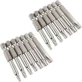 Wolfride 313104780786 2 Set Of 7pcs 5 Point Torx Security Bits Magnetic Star Tamper