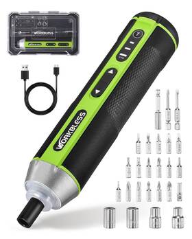 Awork001817250515 Workbless Electric Screwdriver Set 3.7v Cordless With 3 Torque Settings