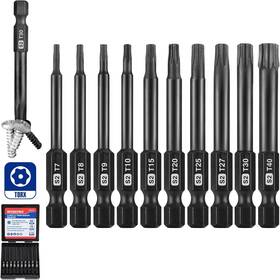 Workpro 820909607113 10pcs Security Torx Bit Set Cnc Machined S2 Steel Star