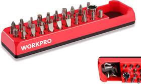 Workpro 820909778554 Magnetic Hex Bit Organizer 39 Hole Screwdriver Drill One Size Red