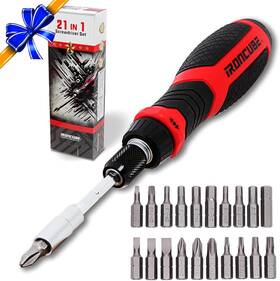 Works 726084567689 Multi Ratcheting Screwdriver Set 21 In 1 Magnetic Multiple Bits Suitable For Ev
