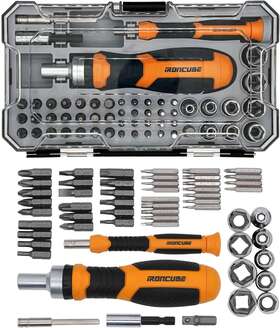 B-0201s Works Ratcheting Screwdriver Bit Set With Socket 56-piece Magnetic Bits Stor
