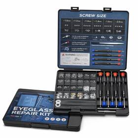Wrenchd O3-3078-mtu3 37 Pcs Glasses Repair Kit For Eyeglasses Sunglasses Small Black