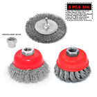 X020409 Toolman Thread Twist Knotted Crimp Wire Cup Brush 826656002348