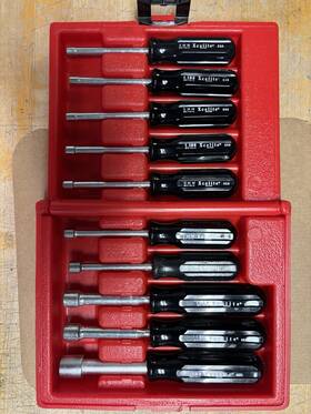 Xcelite 037103481023 4-13 Mm 10-piece Nut Driver Set Metric Slightly Used Xcelite 037103481023 4-13 Mm 10-piece Nut Driver Set Metric Slightly Used