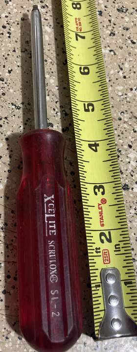 Xcelite 037103488022 Vintage Sl2 #2 Scrulox Screwdriver Usa Red Handle 7.5 Inch Long