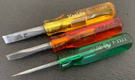 P-3321 Xcelite Lof Ot 3 Vintage Mini Flat Head Slotted Screwdrivers Ul Listed P-3321 Xcelite Lof Ot 3 Vintage Mini Flat Head Slotted Screwdrivers Ul Listed