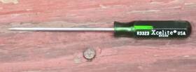 R3323 Xcelite 3/32 Inch X 3 Flat Bladed Screwdriver With Pocket Clip