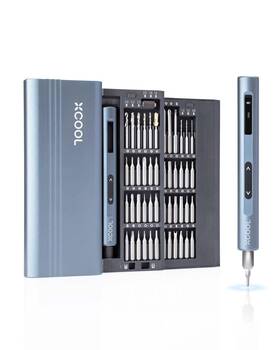 Epd11-blue Xcool Mini Electric Screwdriver Set With Drill Bits 52-in-1 400rpm 5 Torque Sett Inch