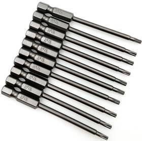 Zg7313 Xmhf 10pcs 75mm/3inch Long 1/4 Inch Hex Shank T10 Torx Head Gray