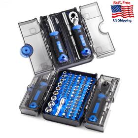 B0dznvts4p Xool 78-piece Ratchet Wrench And Screwdriver Tool Set With Metric 1/4 Inch Sockets 4 1