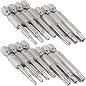 Yakamoz 445022215248 2 Set Of 7pcs 1/4 Inch Hex Shank Magnetic 5 Point Security Star Torx Screwdr Yakamoz 445022215248 2 Set Of 7pcs 1/4 Inch Hex Shank Magnetic 5 Point Security Star Torx Screwdr