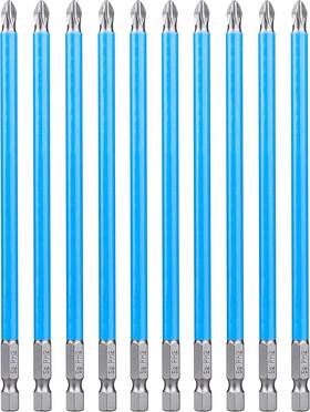 Yakamoz 705353228131 10pcs 6-inch Long Phillips Screwdriver Bit Set Magnetic Ph2 Impact Drive