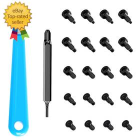 Yaluyo 445004747729 Doorbell Screws Replacement Blue Double-ended T6 T15 Screwdriver With 20pcs/5se
