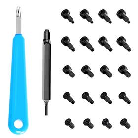 Yaluyo 445020197126 Ringdoorbell Screws Replacement Blue Double-ended T6 T15 Screwdriver With 20pcs