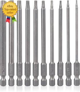 Ydlqwcz 711181731903 10 Pieces Torx Security Screwdriver Drill Bit Set T6 T7 T8 T10 T15 T20 T25 T27 T
