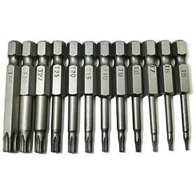 Ydlqwcz Torx Head Screw Driver Bit 12 Pcs Security Set T5 T6 T7 T8