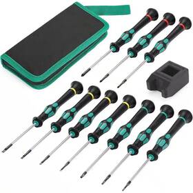 Yichuhaoxi 445014998951 Precision Screwdriver Set Magnetic Tips Ergonomic Handle 10 Bits Canvas Storage