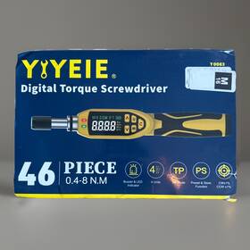 Dsm1-100008b Yiyeie Digital Torque Screwdriver 1/4 Inch Adjustable Wrench 46 Pc Set Case .4-8 N.m