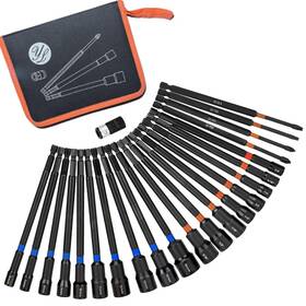 Ylphotoelec 763102048102 23 Pcs Magnetic Nut Driver Set Sae And Metric 6 Inch Extra Long