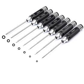 Youngrc 677222623982 Rc Screwdriver Tools Kit 7pcs Hex Screw Driver Set For Models 0.9mm 1.27mm