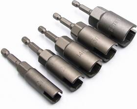 Yousemot 744759783257 5pcs 1/4 Inch Power Wing Nut Driver Bits Hex Shank Slot Nuts D
