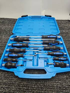 Ys-21007 Ysjoy 12-piece Magnetic Screwdriver Heavy Duty Go-thru Steel Blad
