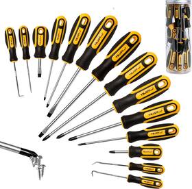 Ys9012 Ysjoytool Magnetic Screwdriver Set 5 Phillips And Flat Tips With 4 Pick Hooks 14-piec