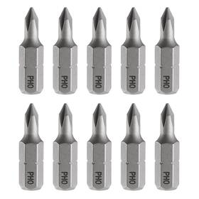 Zaplyte 619668439857 10pcs Ph0 Magnetic Phillips Screwdriver Bit 1/4 Inch Hex Shank 25mm Length S2 Steel
