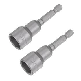 Zaplyte 634149362929 2pcs 14mm Magnetic Hex Socket 1/4 Inch Shank Power Nut Driver