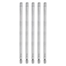 Zaplyte 636939338213 5pcs 6mm H6 Hex Head Wrench Drill Bit 6 Inch Long Magnetic Screwdriver Bits